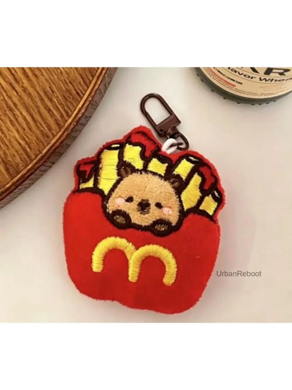 Woven Mini Tote Bag Set Womens Purse Pouch Plush Charm Hair Accessories